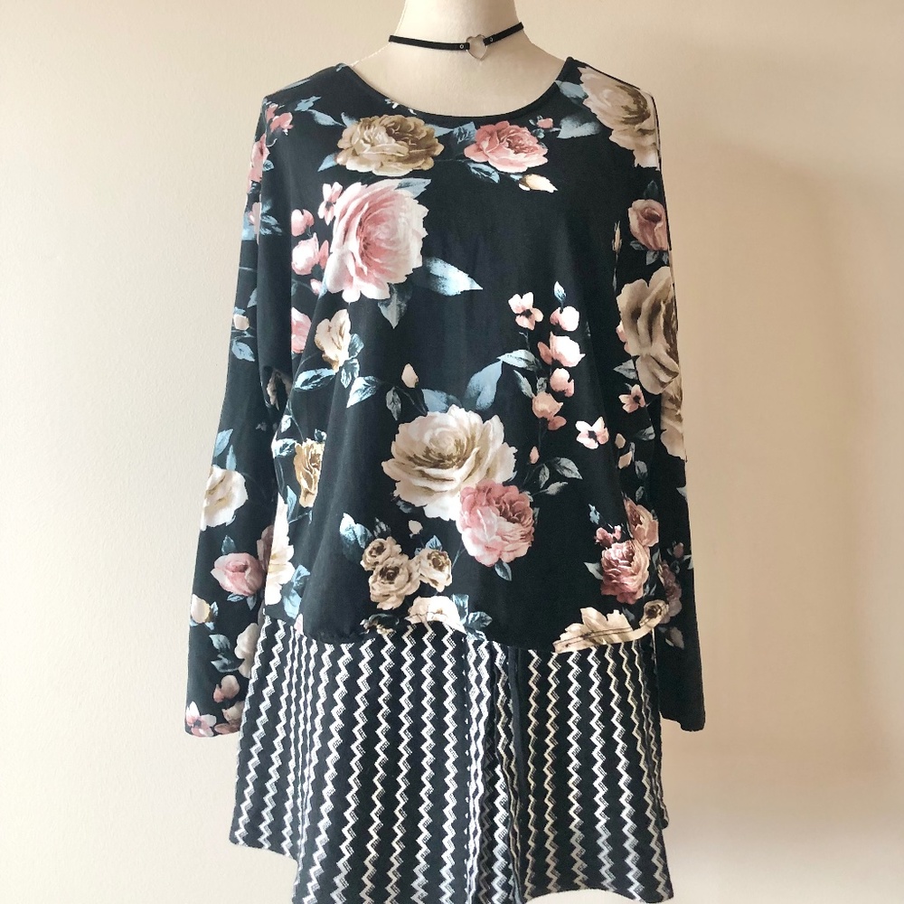Long Sleeve Floral Blouse
